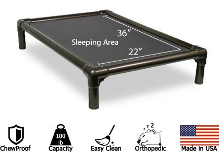 Indestructible Dog Bed Kuranda-Walnut-PVC-Chewproof-Dog-Bed-material