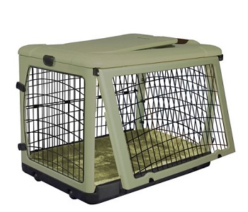 PetGear Plastic Dog Crate With Built-in Handle/Wheels