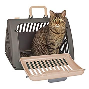 SportPet Designs Foldable Travel Cat Carrier - Front Door Plastic Collapsible Carrier Collection