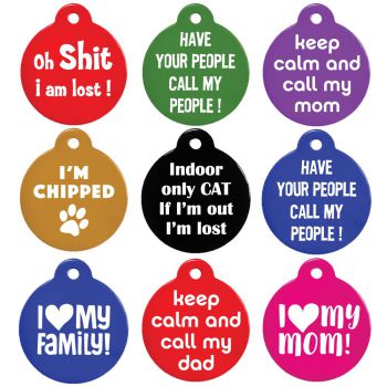 Funny Dog Tags and Cat Tags Personalized Lines