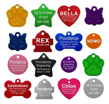 Providence Pet ID Tags 8 Lines of Engraving