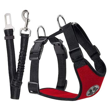 SlowTon Multifunction Adjustable Dog Seatbelt With Harness
