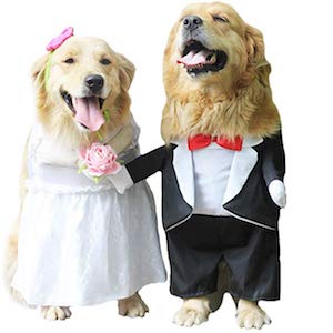 FLAdorepet Dog Wedding Tuxedo Dress