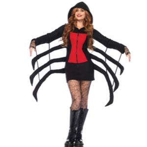Women's Cozy Black Widow Spider Halloween Costume