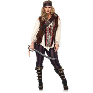 Women's Plus Size Pirate Captain Costume