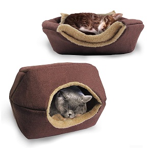 Bow Meow PREMIUM 2-in-1 Foldable Cat Bed