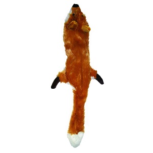 Ethical Plush Skinneeez Fox Stuffingless Dog Toy