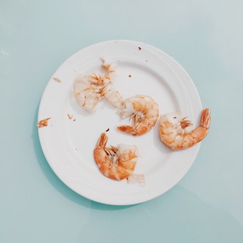 shrimps in a plate